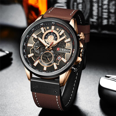 multifunctional quartz watch with calendar